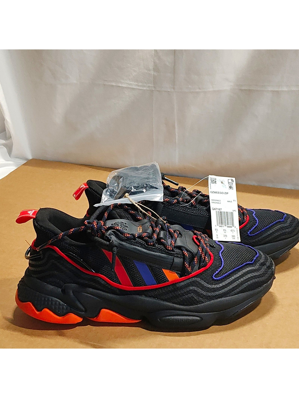 adidas Ozweego Zip Chinese New Year 2021 Men's Sneakers Black Orange Q47187